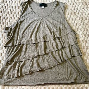 Catherines Charcoal Layered Tank Top